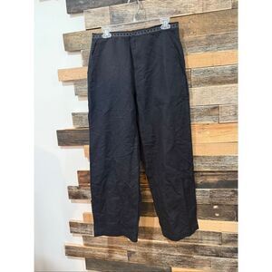 Gudrun Sjoden wide leg embroidery waist casual pants size Medium